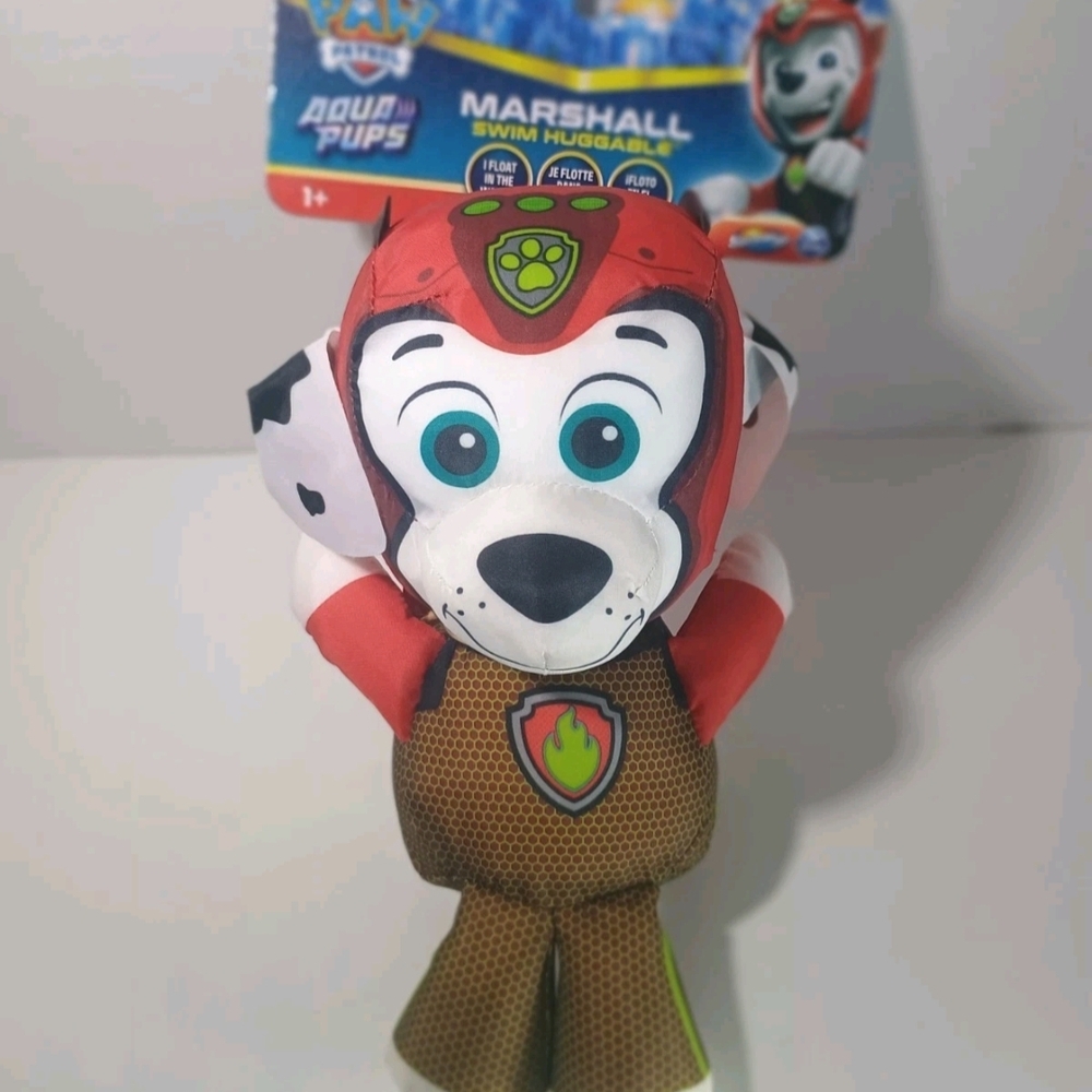 Paw Patrol AquaPups FLOATS Marshall Swim 9" Huggable Bath Tub Toy Ages 1+  New